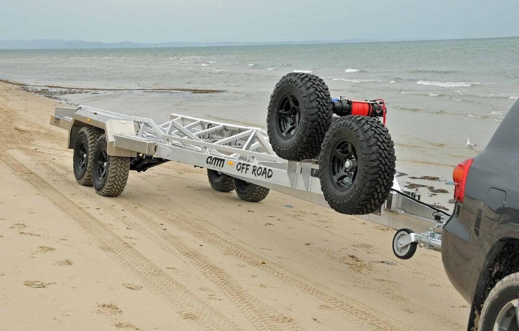 Massive 285/75/16 tyres including a spare mounted with its own stub axle and bearings, is part of the package. - AMM perfects extreme hardcore performance © John Daffy